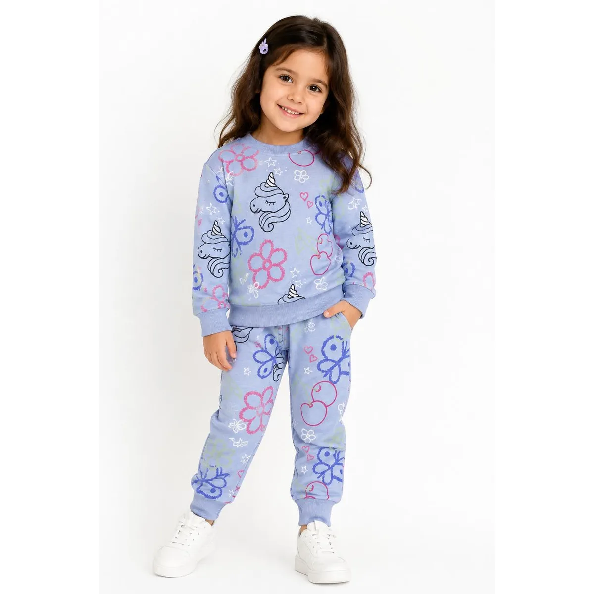 Kids Affordable Collection 2026: Kids Girls Warm Fleece Branded Track Suit