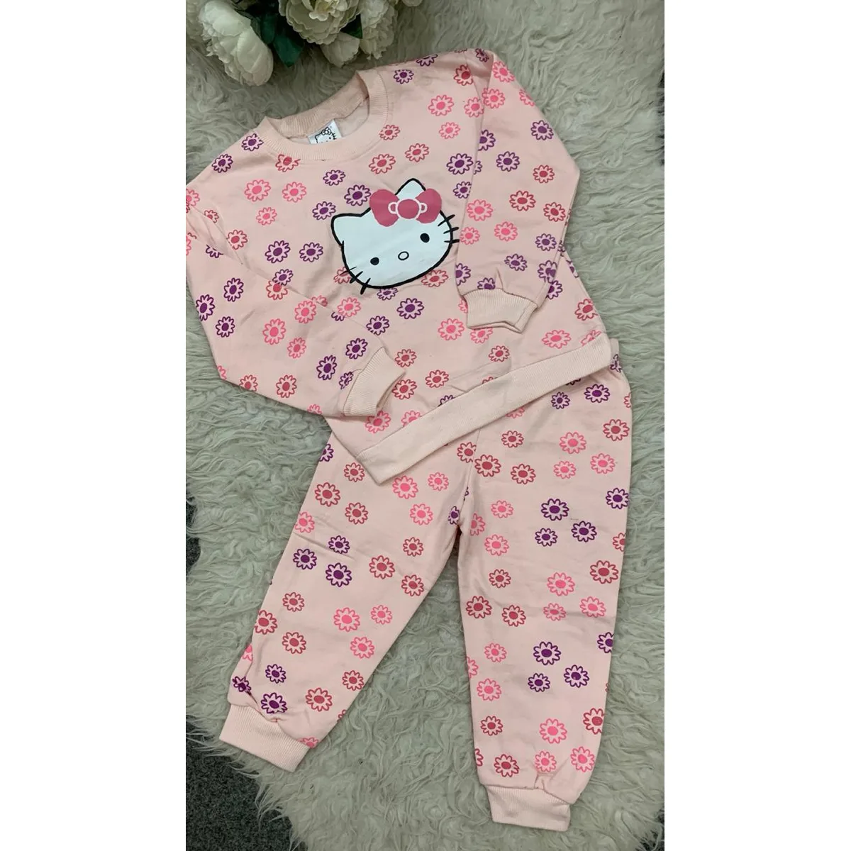 Kids Affordable Collection 2026: Kids Girls Warm Fleece Branded Track Suit